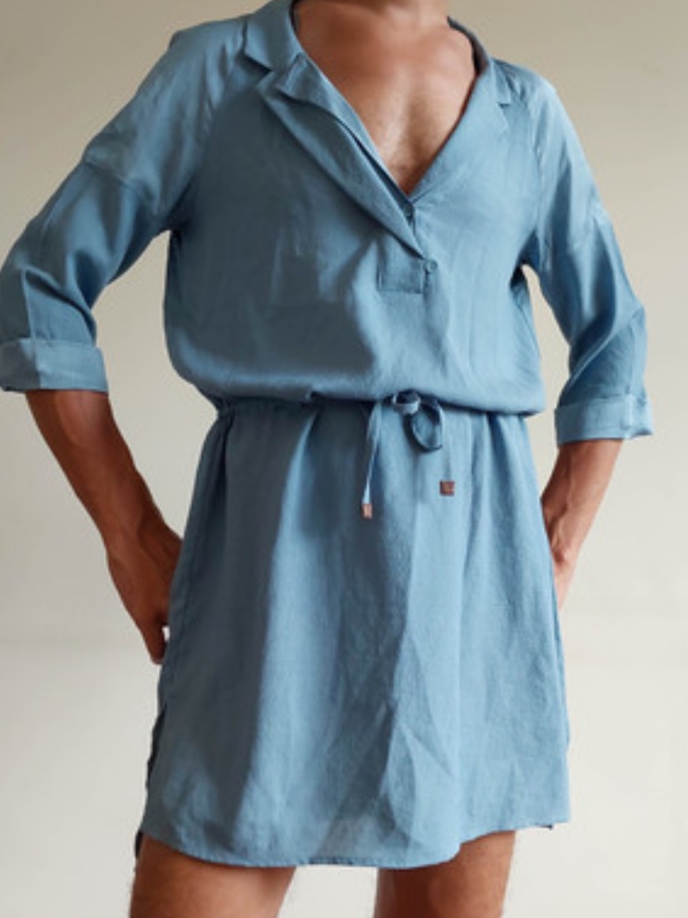 Zara drawstring dress size large